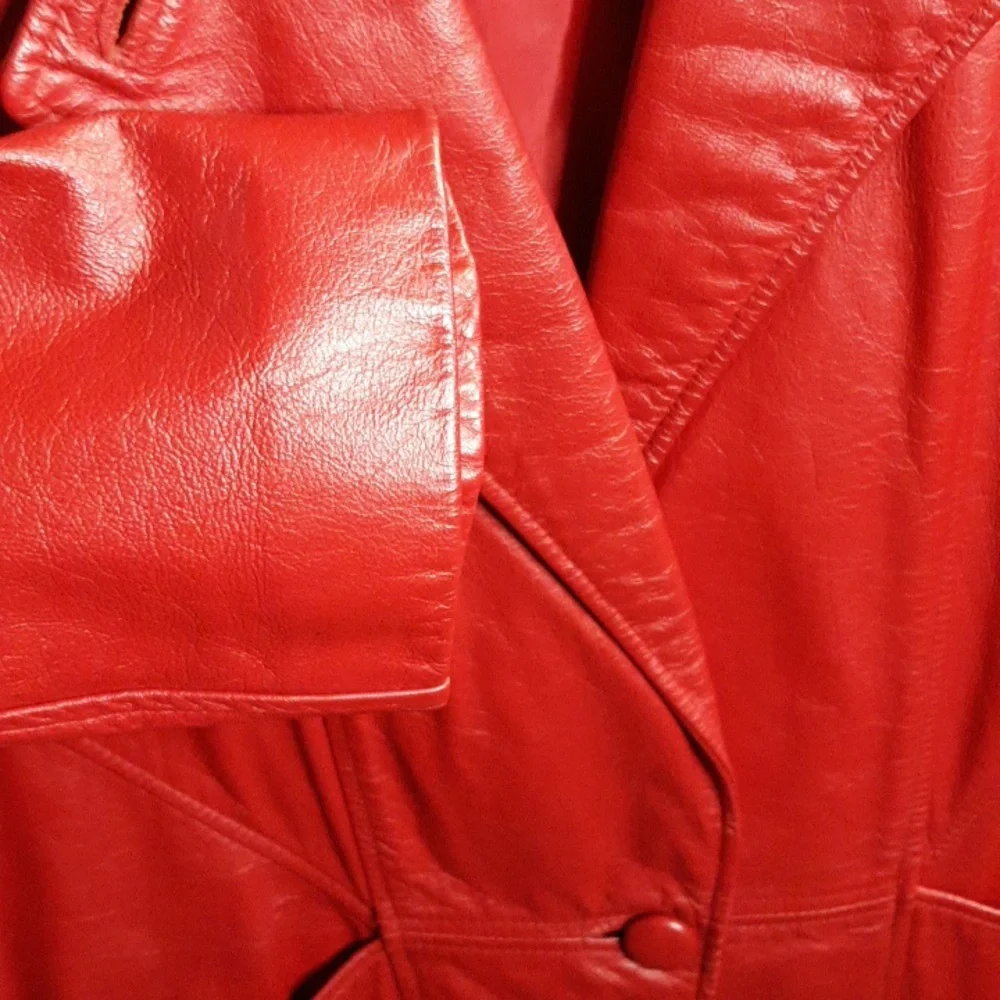Comint Red Leather Jacket - Picture 6 of 10